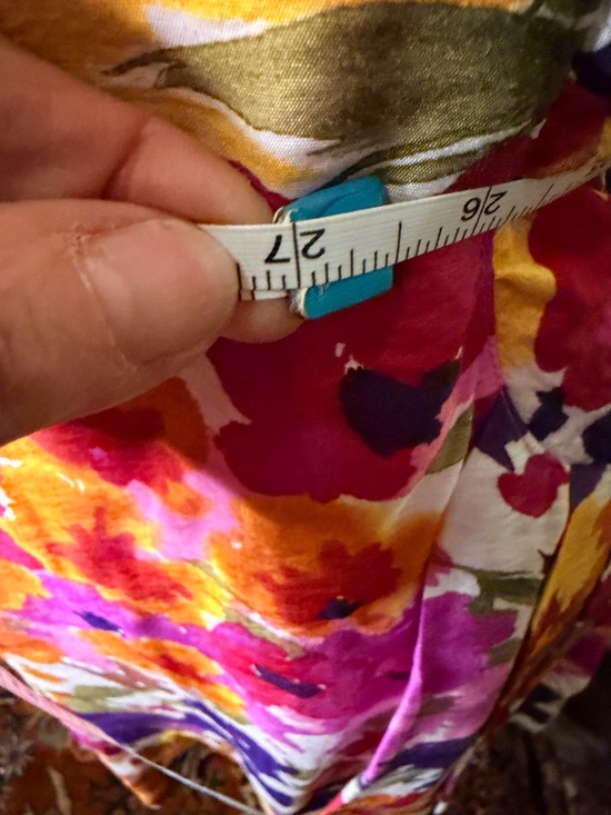 Adrianna Papell Floral Midi Dress - Purple, Pink & Yellow - Picture 11 of 15